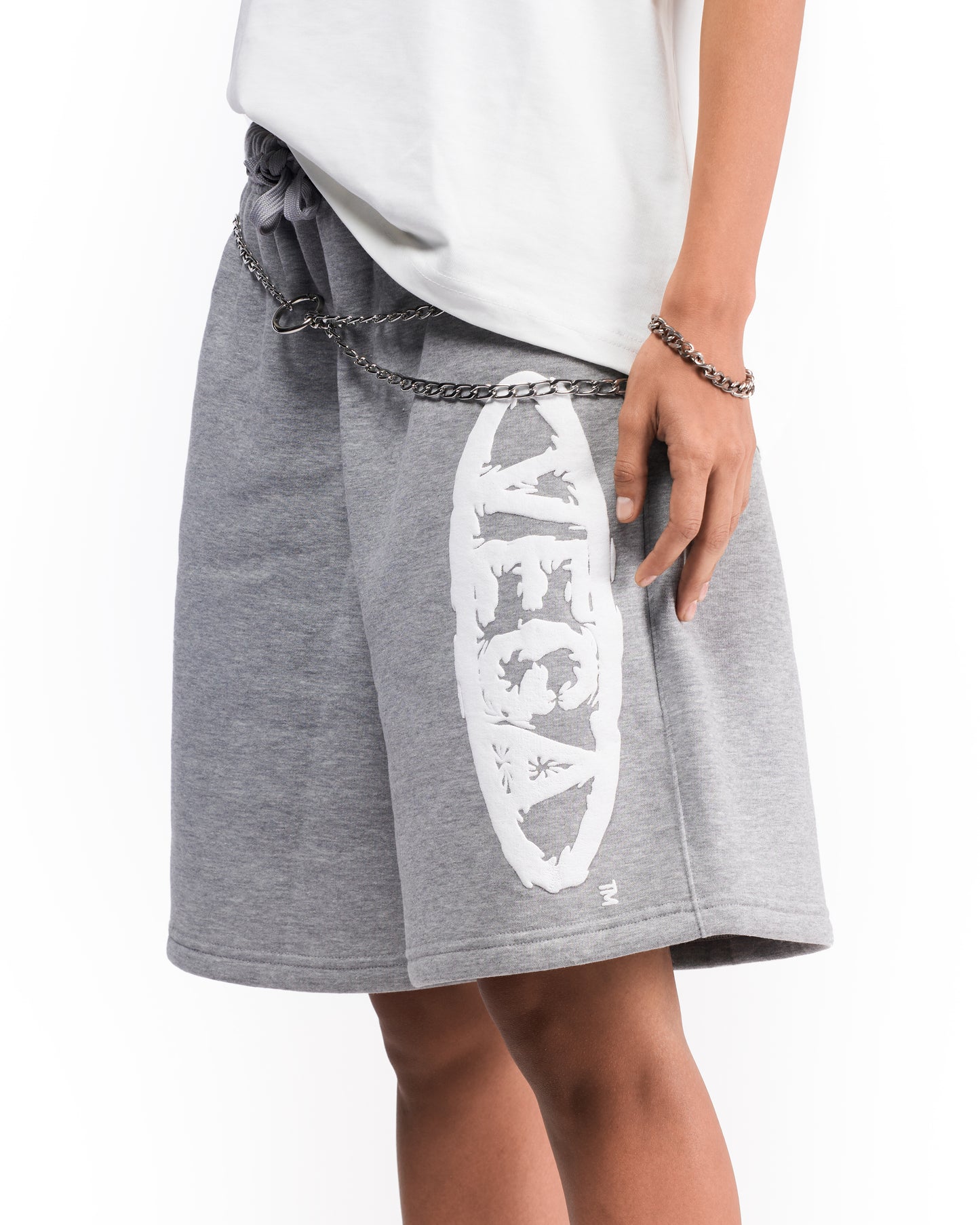 GRAY LOGO SHORTS