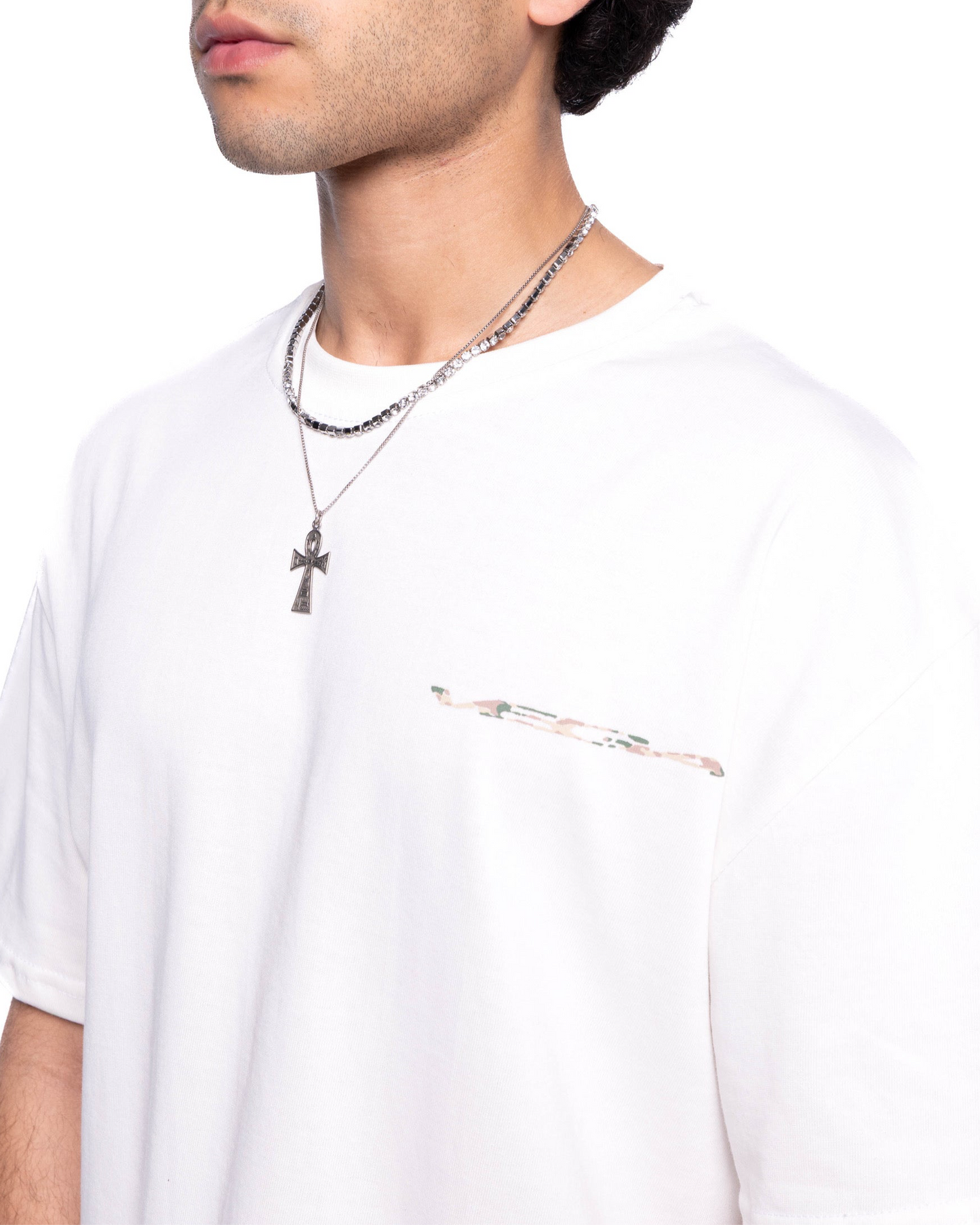 WHITE CAMO TEE