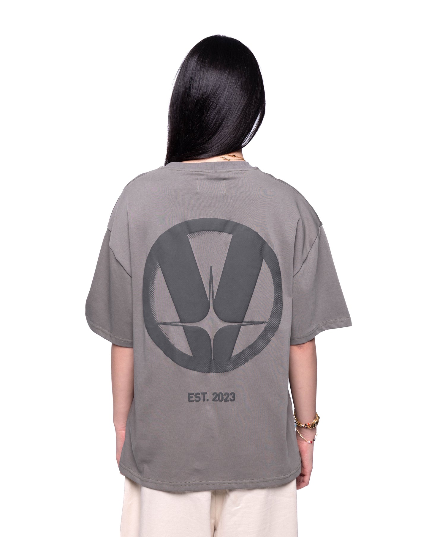 OLIVE DOUBLE LOGO TEE