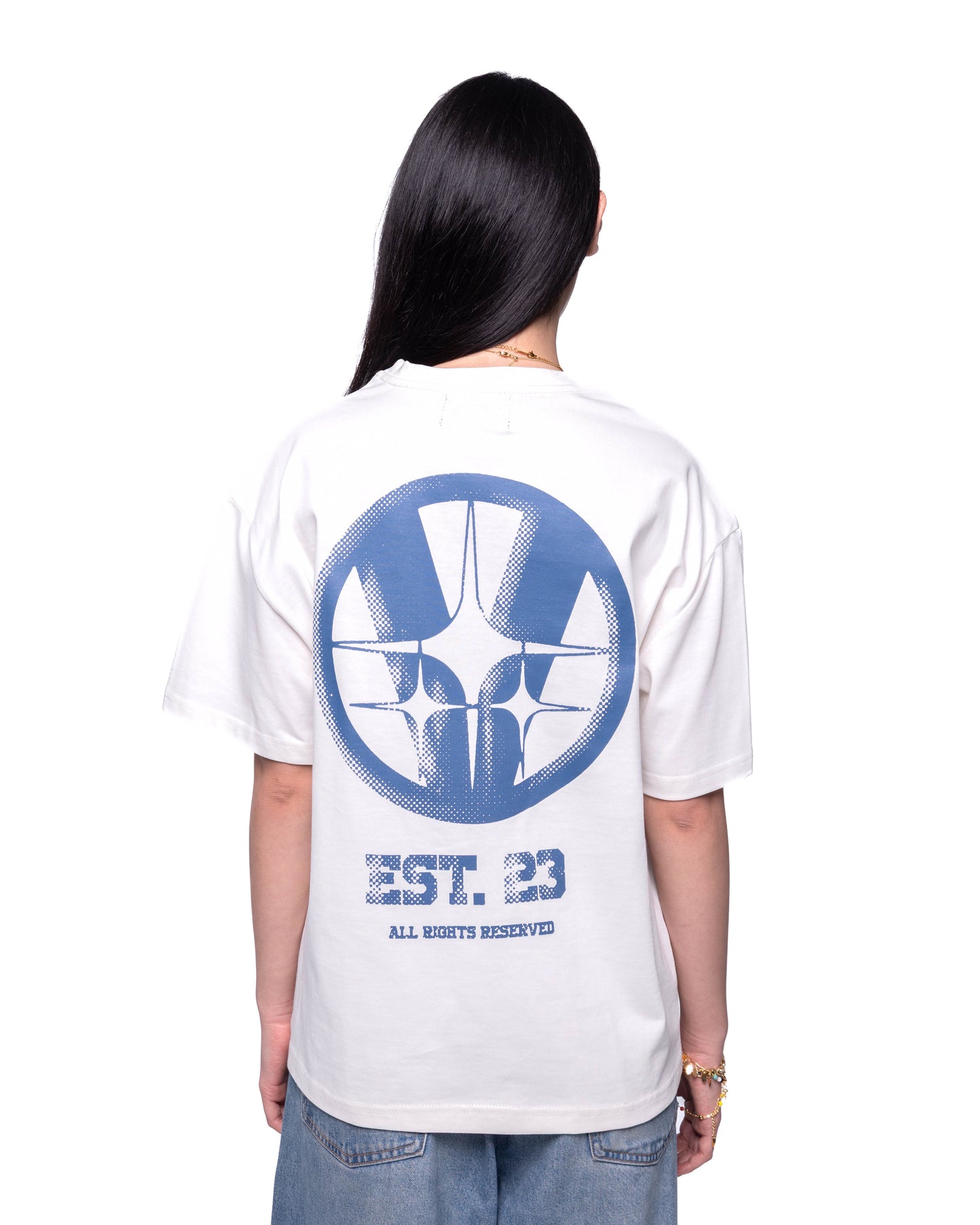 WHITE SLOGAN TEE