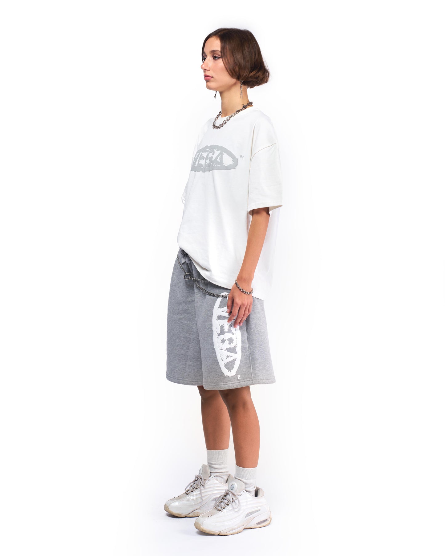 GRAY LOGO WHITE TEE