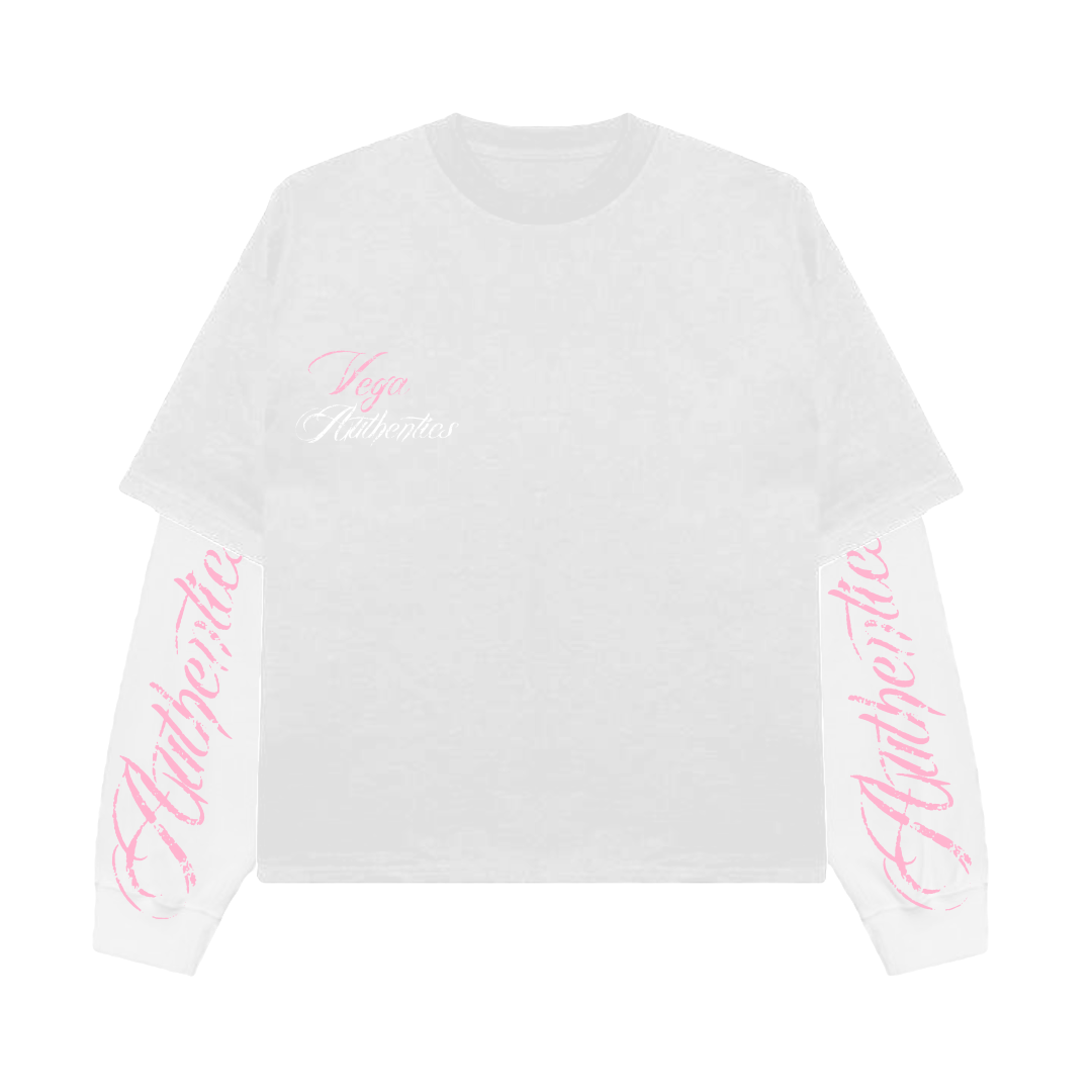 WHITE AUTHENTICS DOUBLE SLEEVE