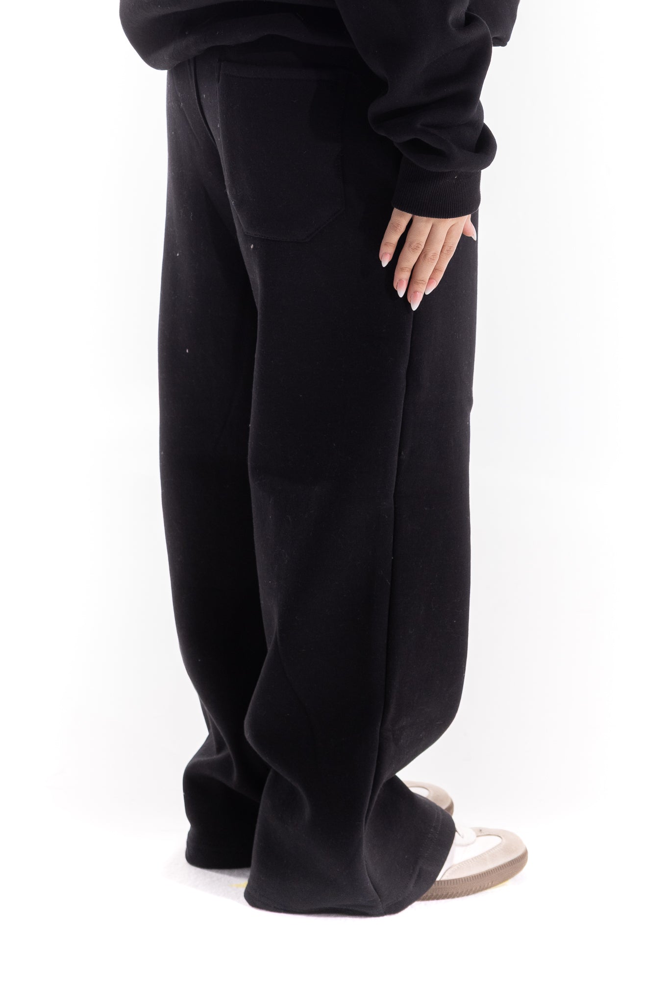 BLACK VARSITY CAMO SWEATPANTS