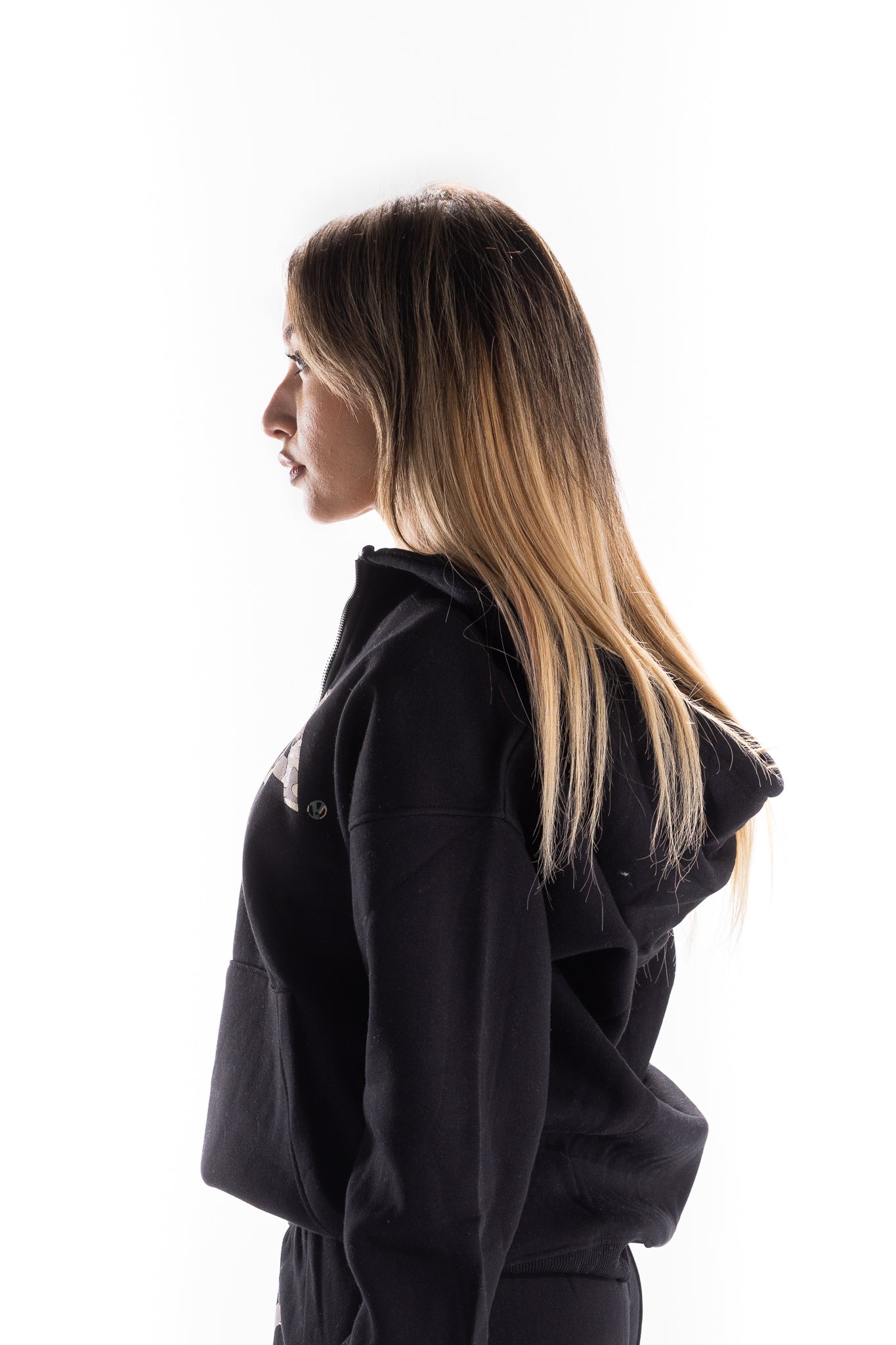 BLACK CORE CAMO ZIP UP