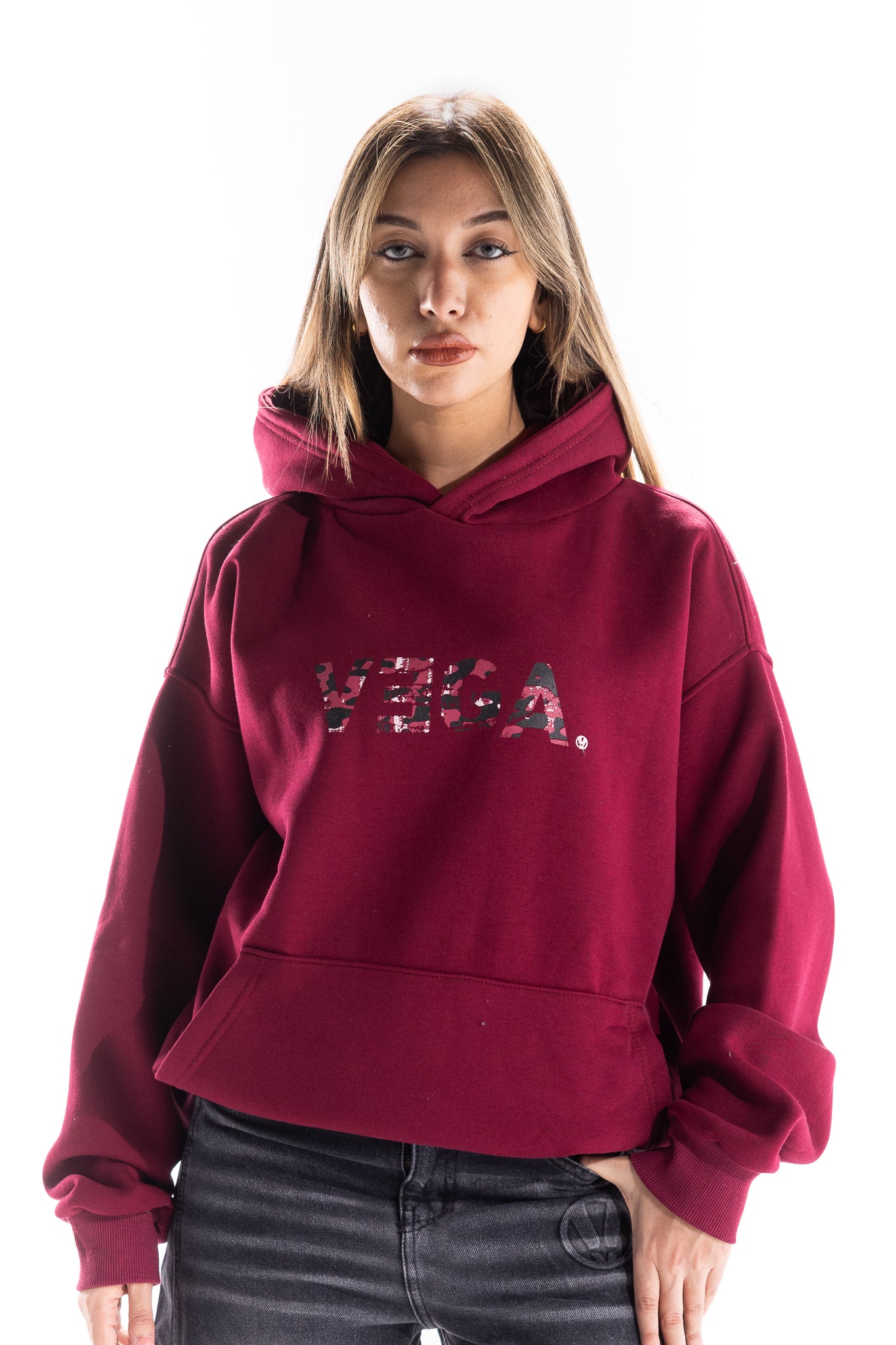 MAROON CAMO HOODIE