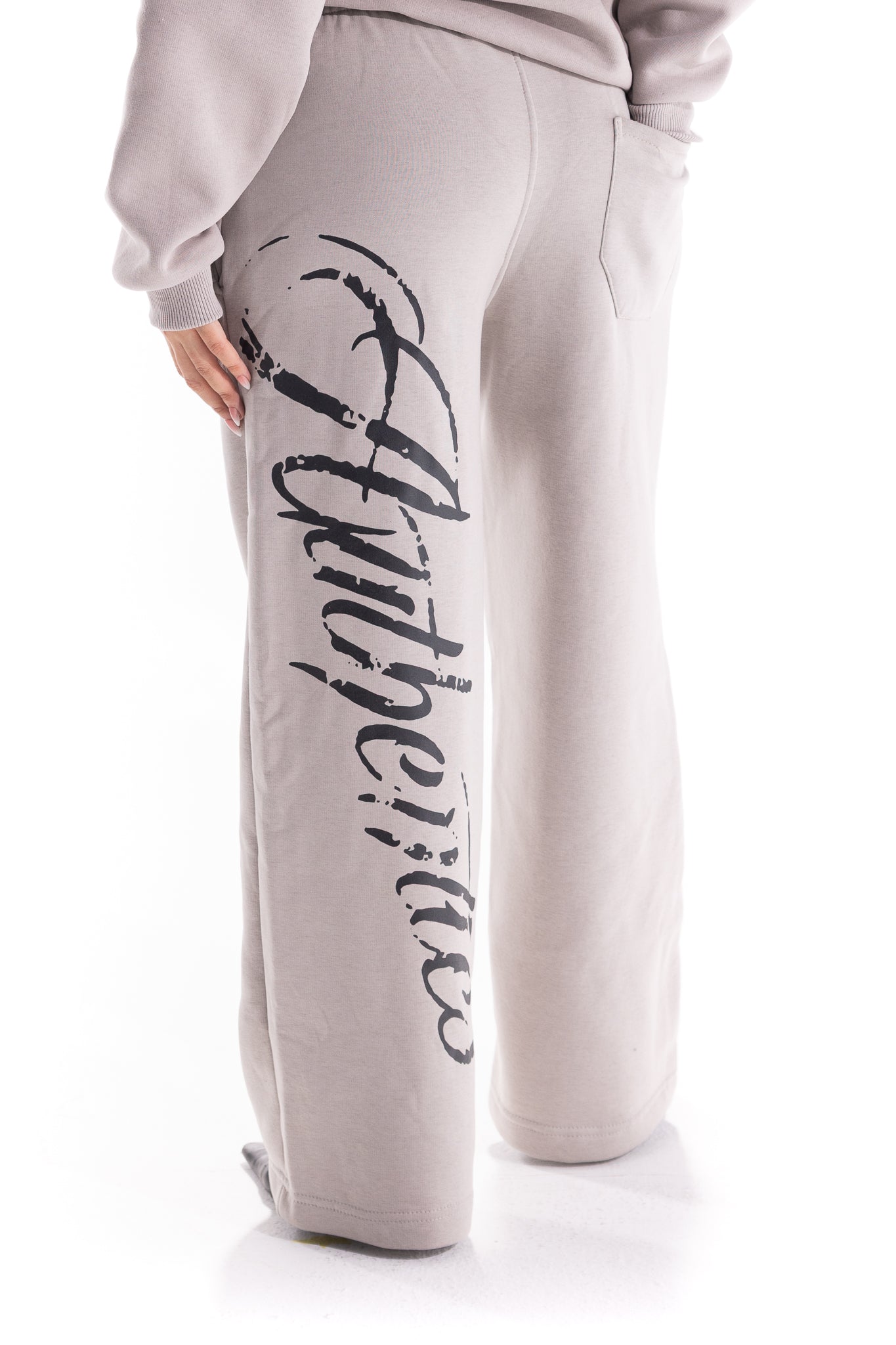 GREY BACK SCRIPT SWEATPANTS