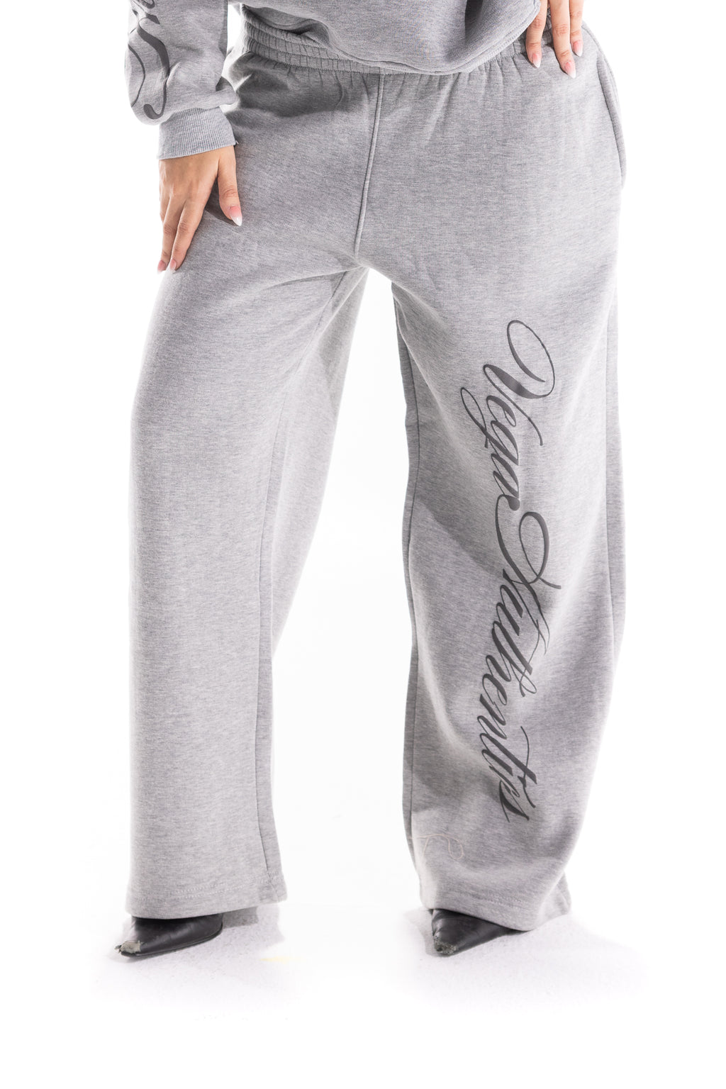 GREY DUAL SCRIPT SWEATPANTS