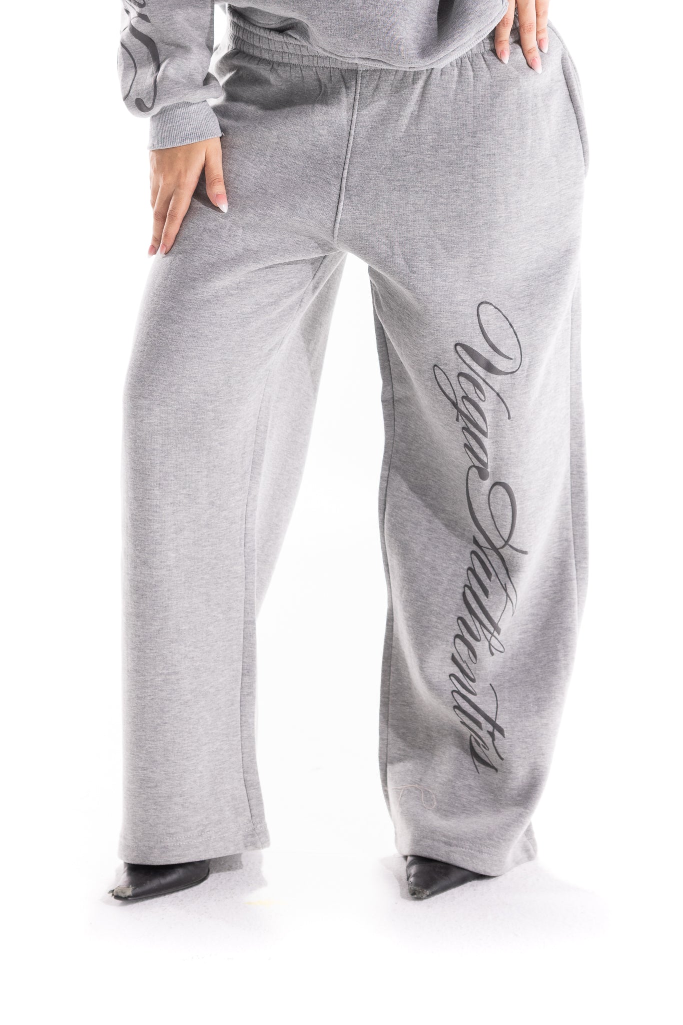 GREY DUAL SCRIPT SWEATPANTS