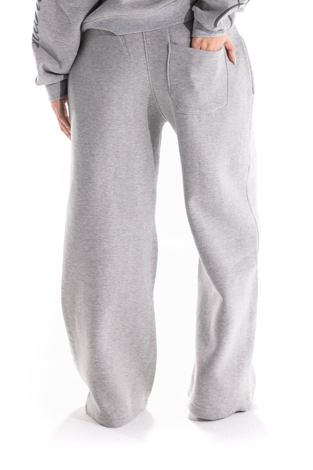 GREY DUAL SCRIPT SWEATPANTS