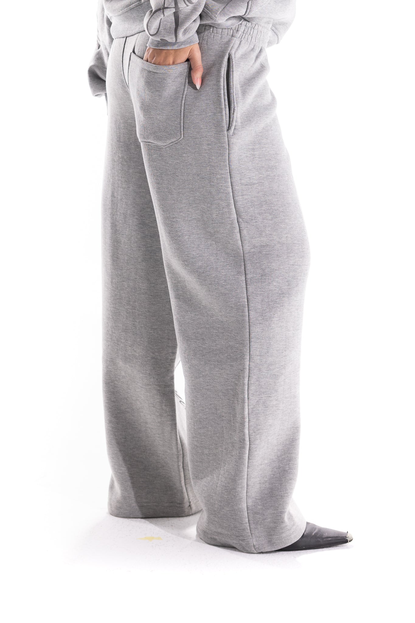 GREY DUAL SCRIPT SWEATPANTS