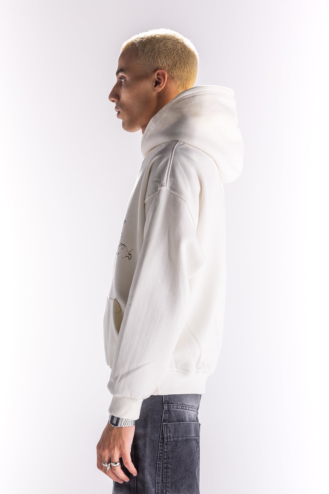 WHITE FENCE HOODIE