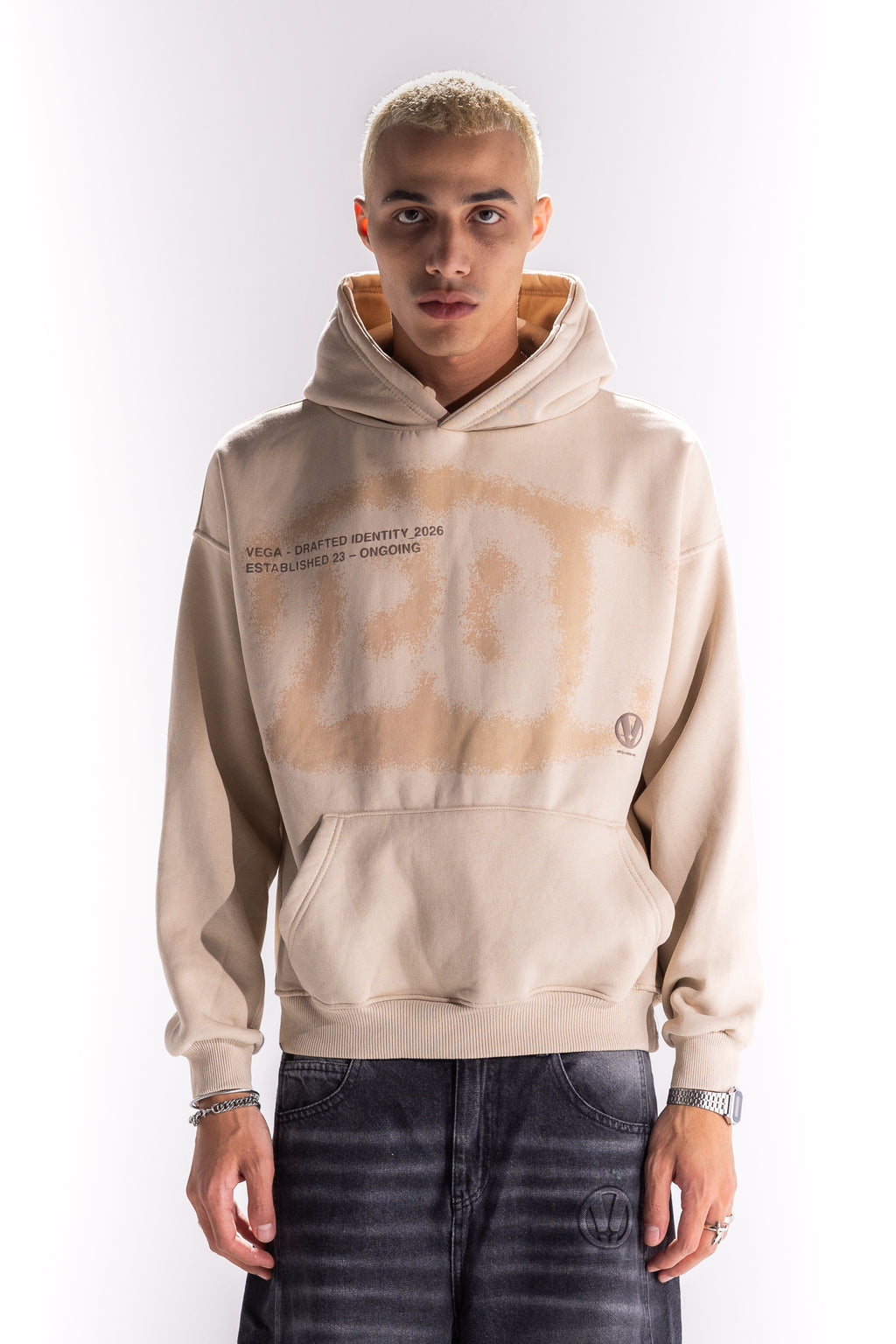 BEIGE SMOKEY HOODIE