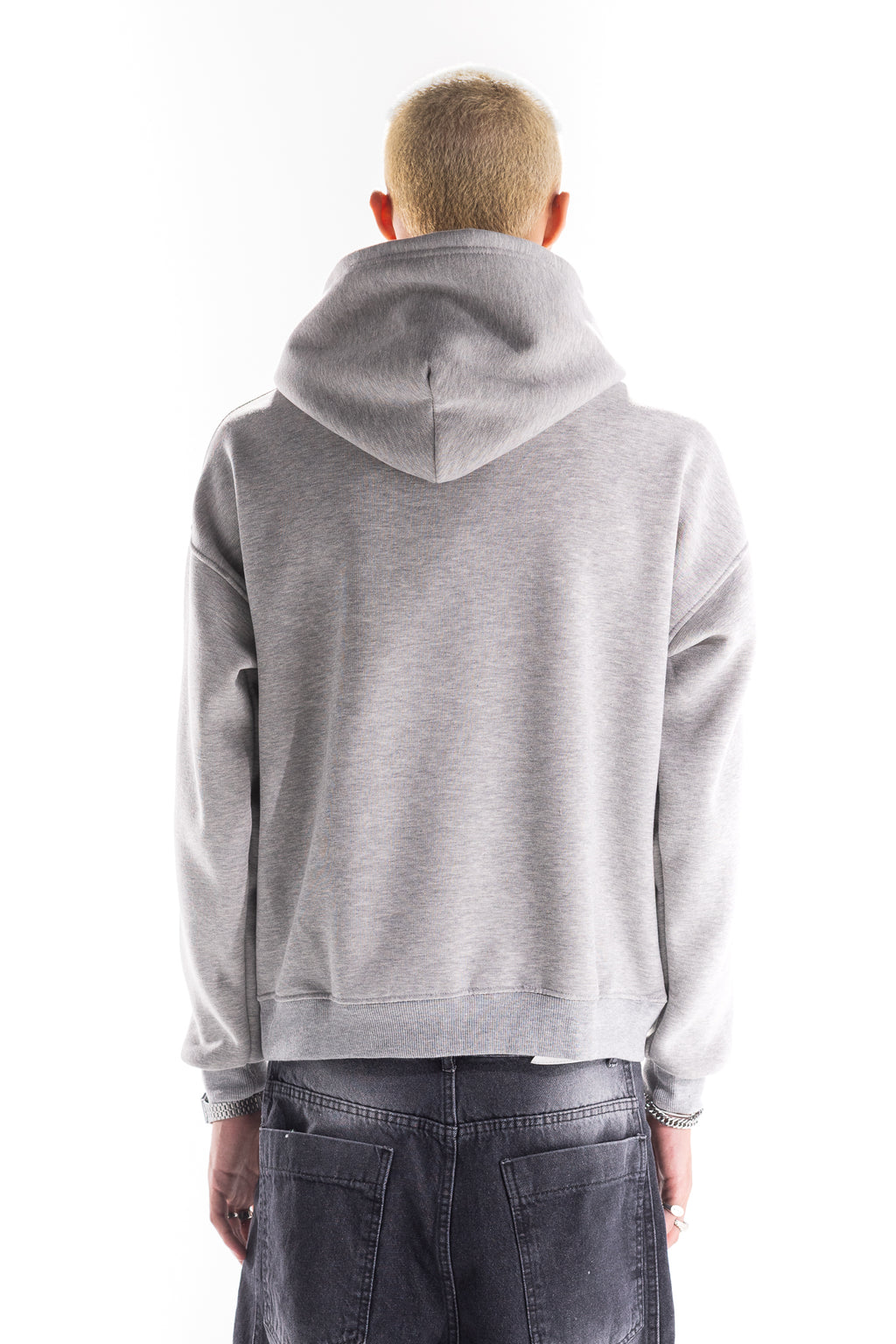 GREY OVAL HOODIE