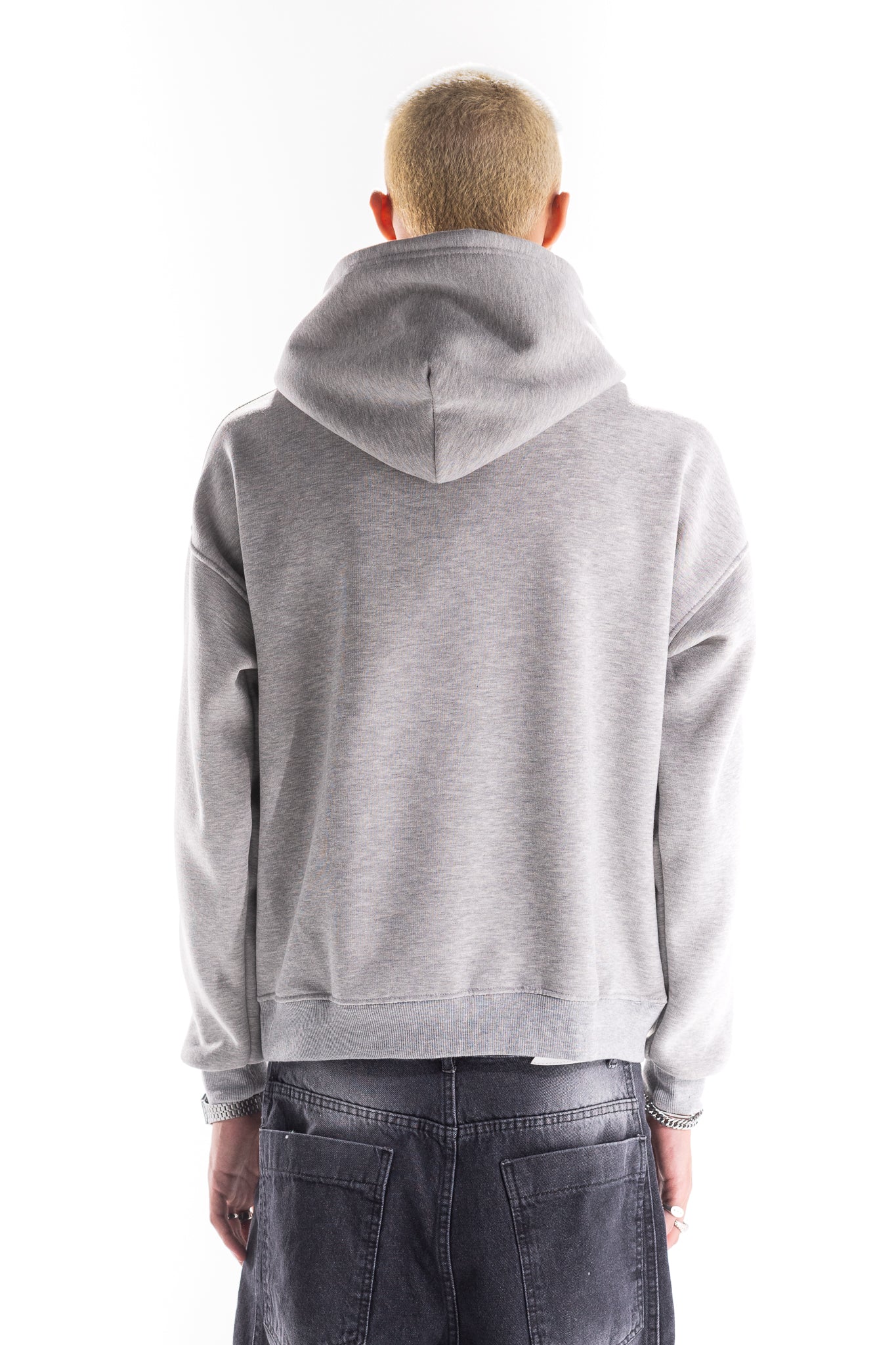 GREY OVAL HOODIE