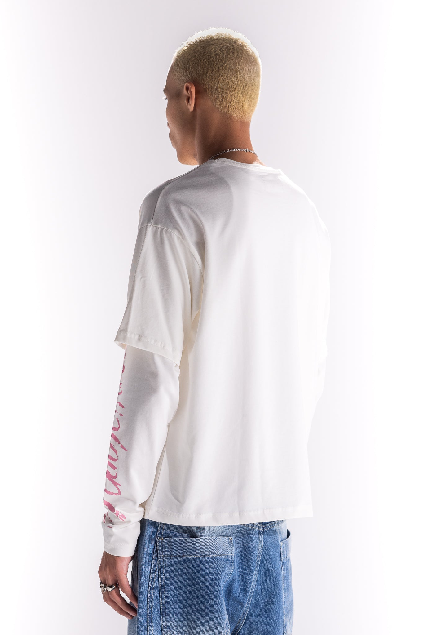 WHITE AUTHENTICS DOUBLE SLEEVE