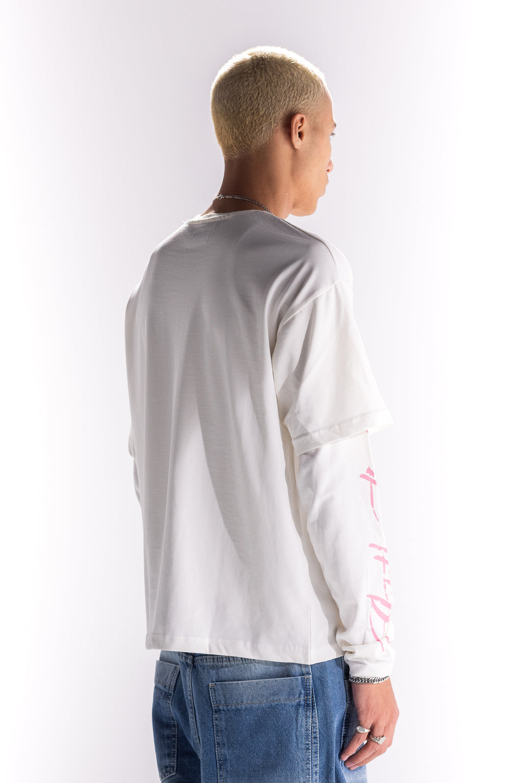 WHITE AUTHENTICS DOUBLE SLEEVE