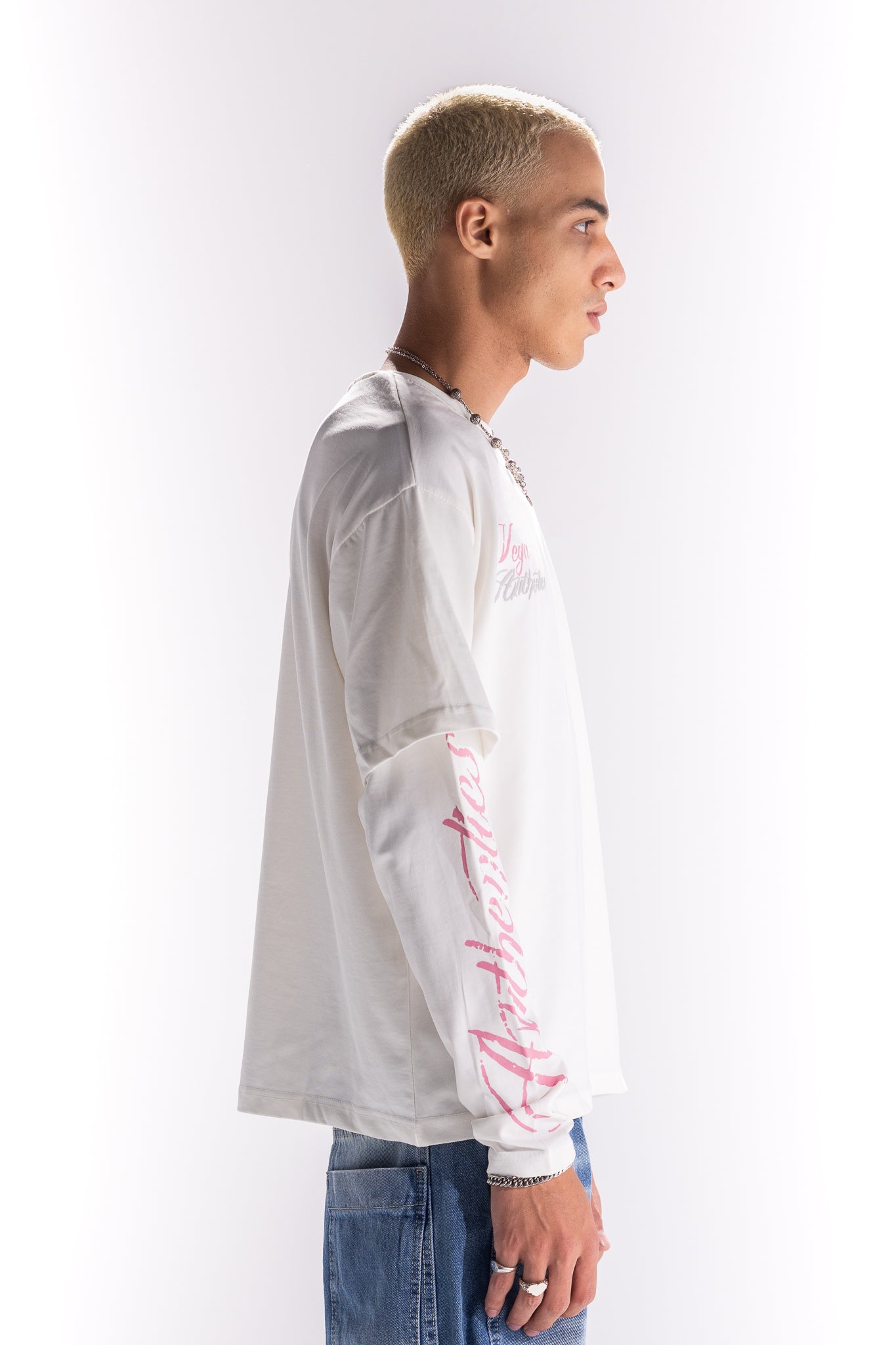 WHITE AUTHENTICS DOUBLE SLEEVE