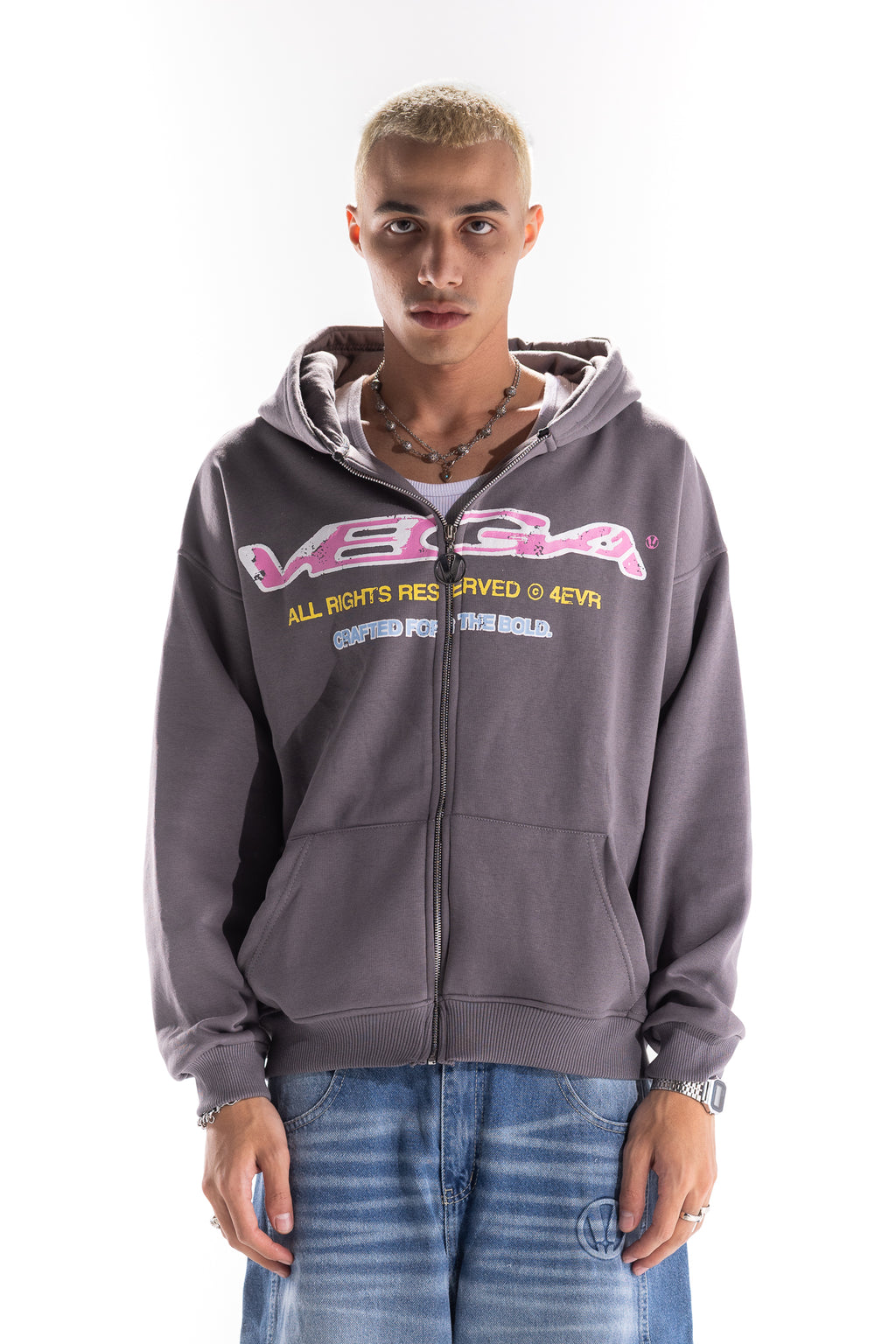 STONE TRI-TEXT ZIP UP (Pre Order)