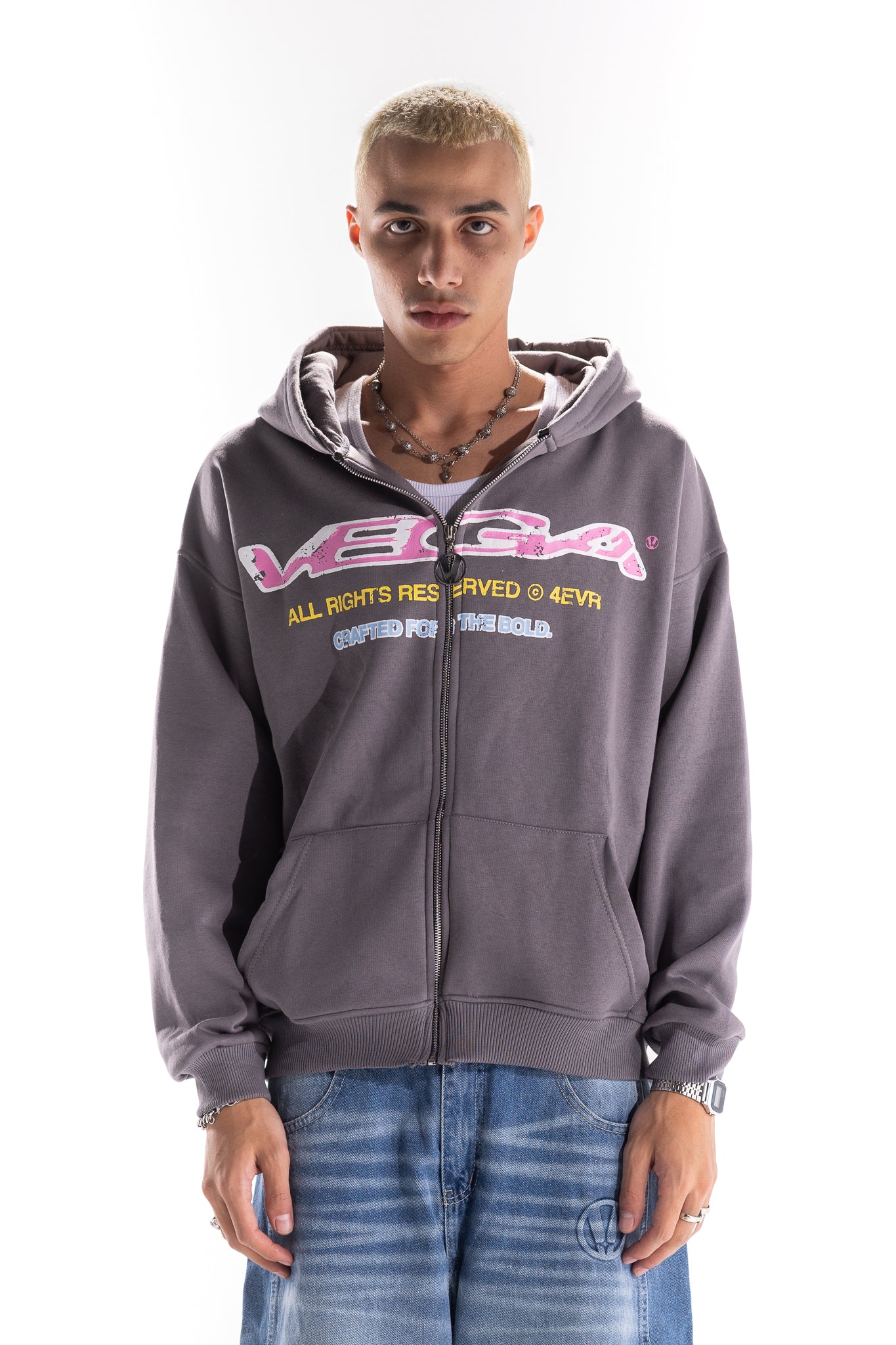 STONE TRI-TEXT ZIP UP (Pre Order)