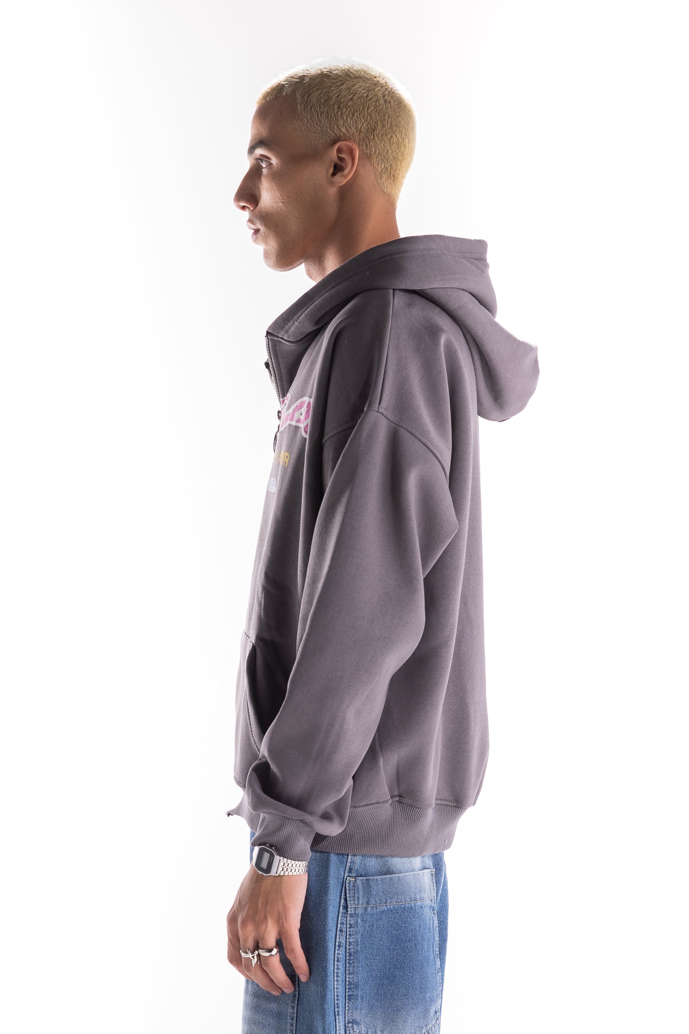 STONE TRI-TEXT ZIP UP (Pre Order)