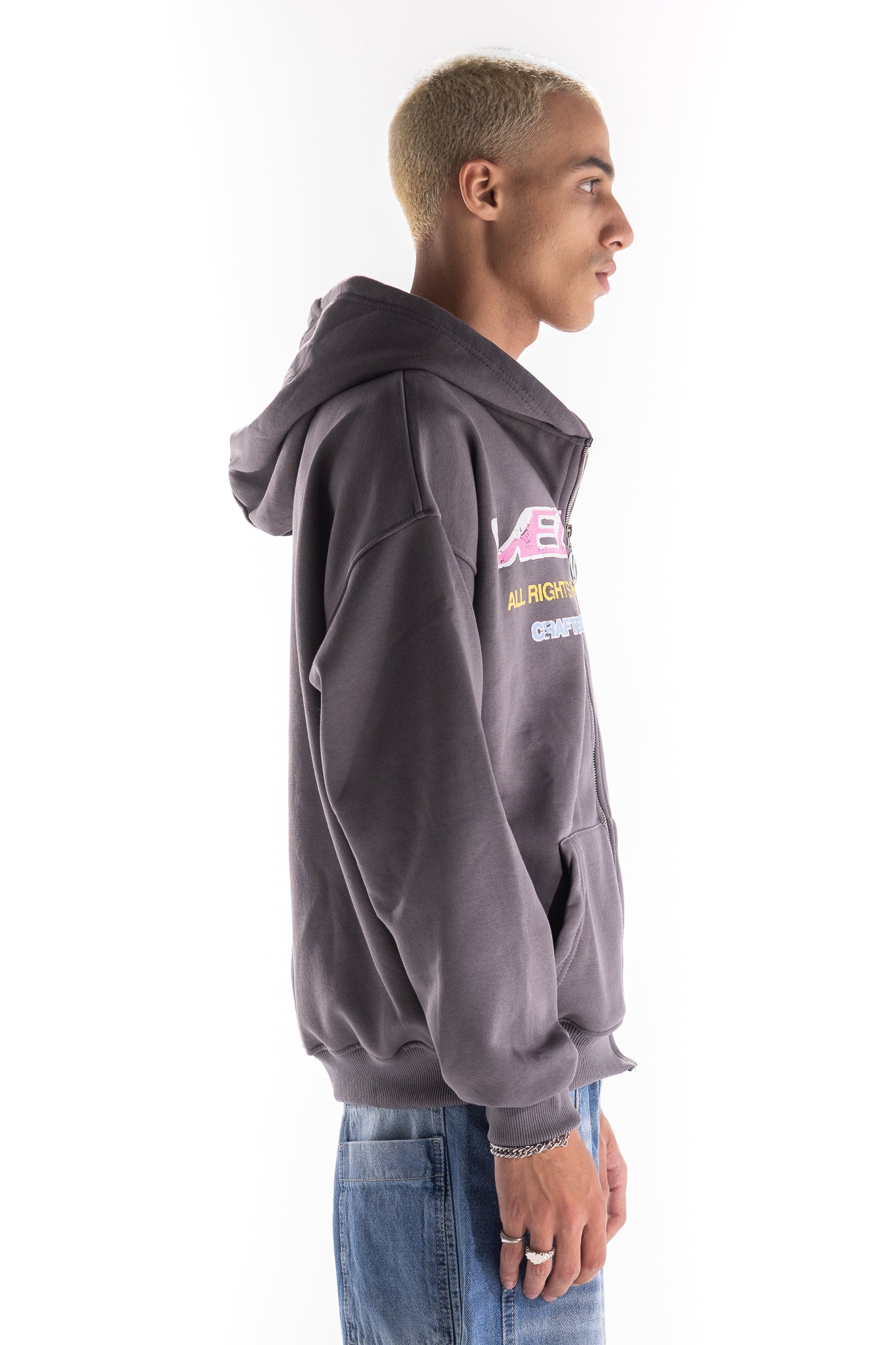 STONE TRI-TEXT ZIP UP (Pre Order)