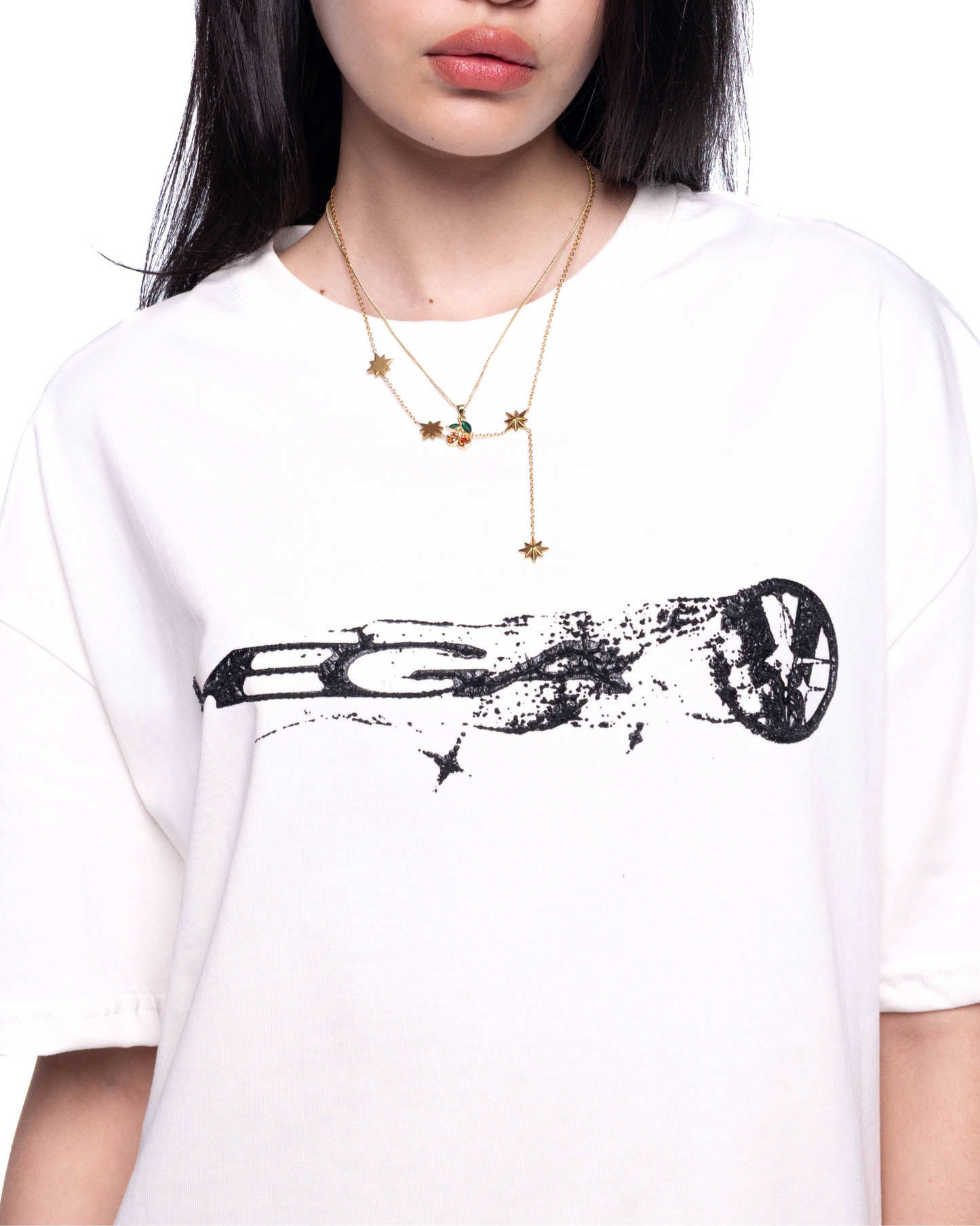 WHITE NEBULA TEE