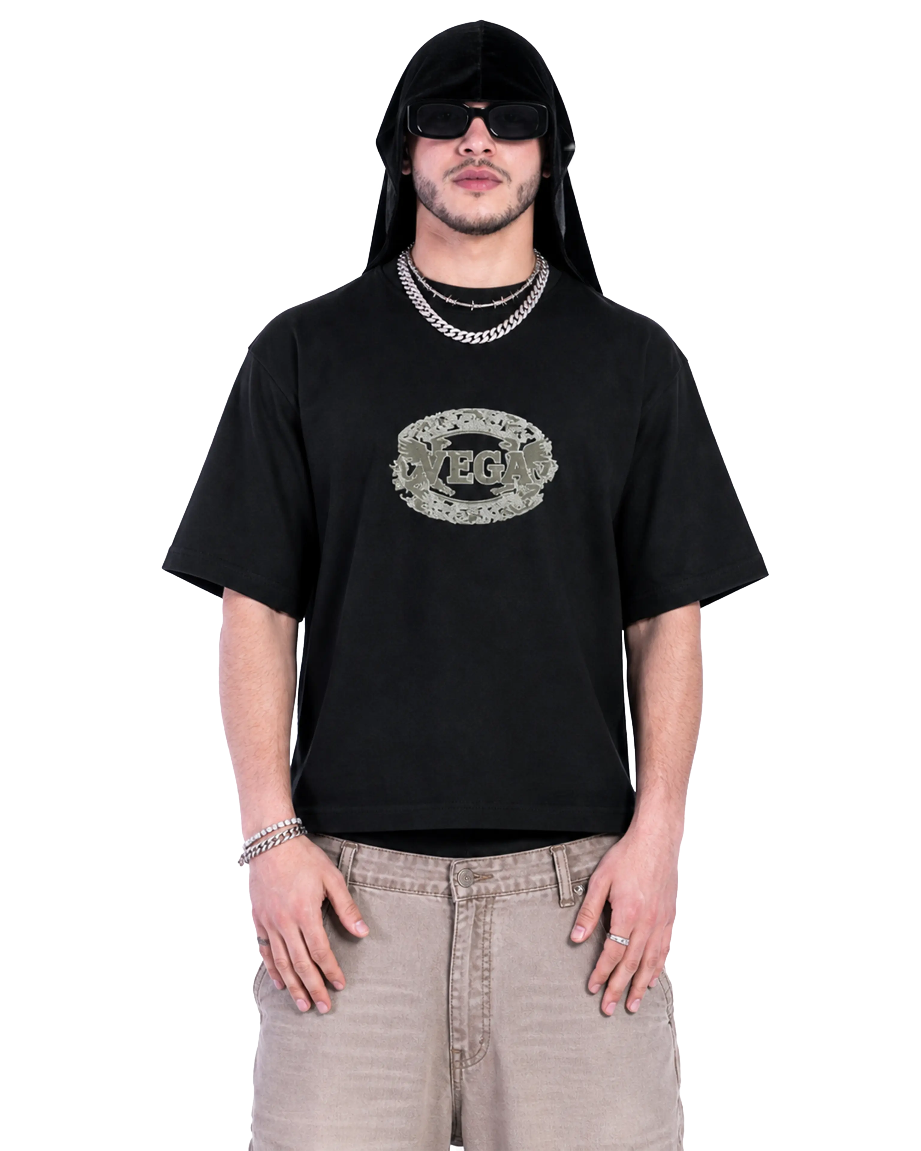 BLACK GHOST CREST T-SHIRT