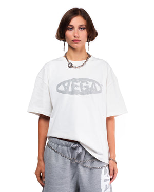 GREY LOGO WHITE TEE