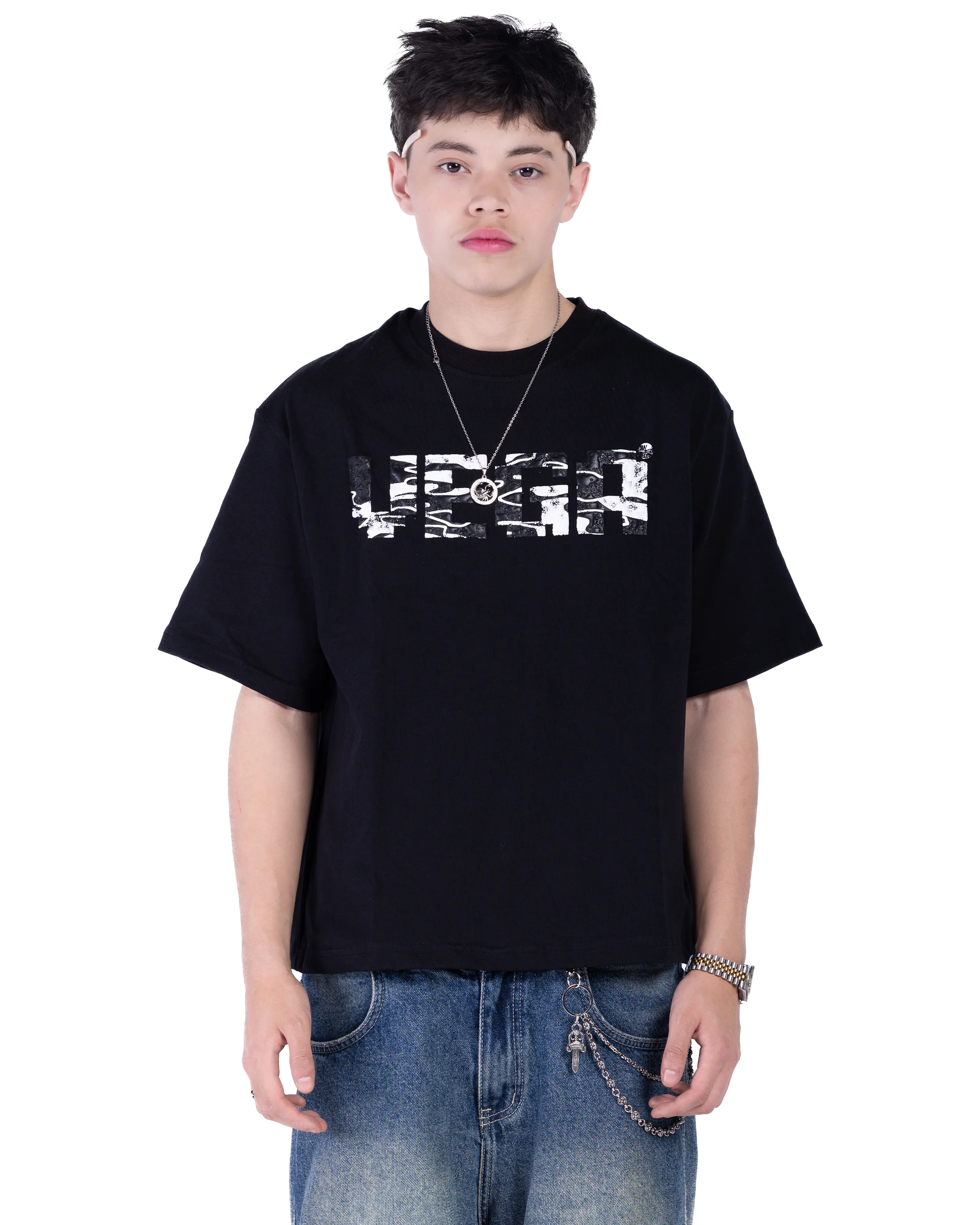 BLACK VGA DISTORTION T-SHIRT