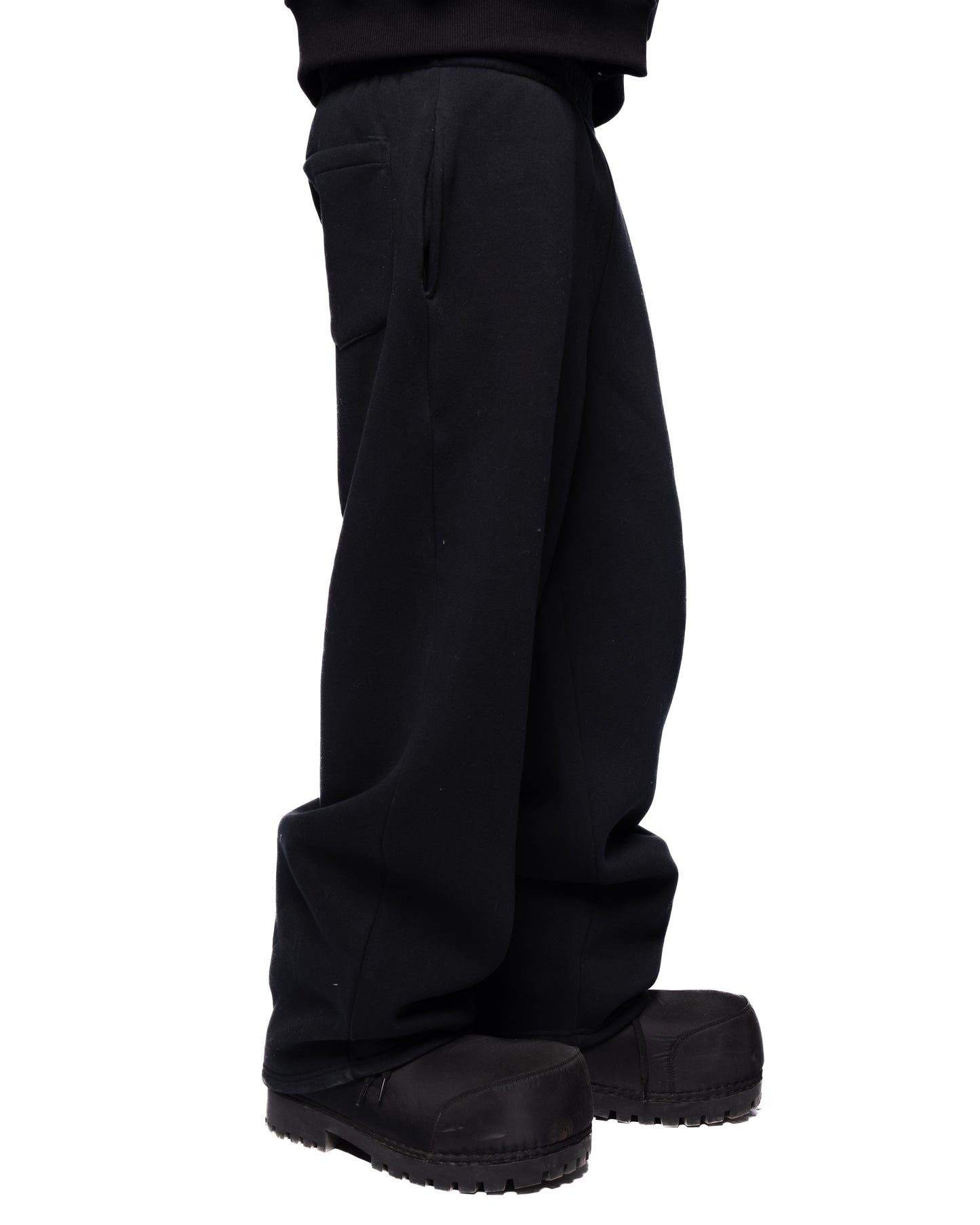 BLACK BASIC SWEATPANTS