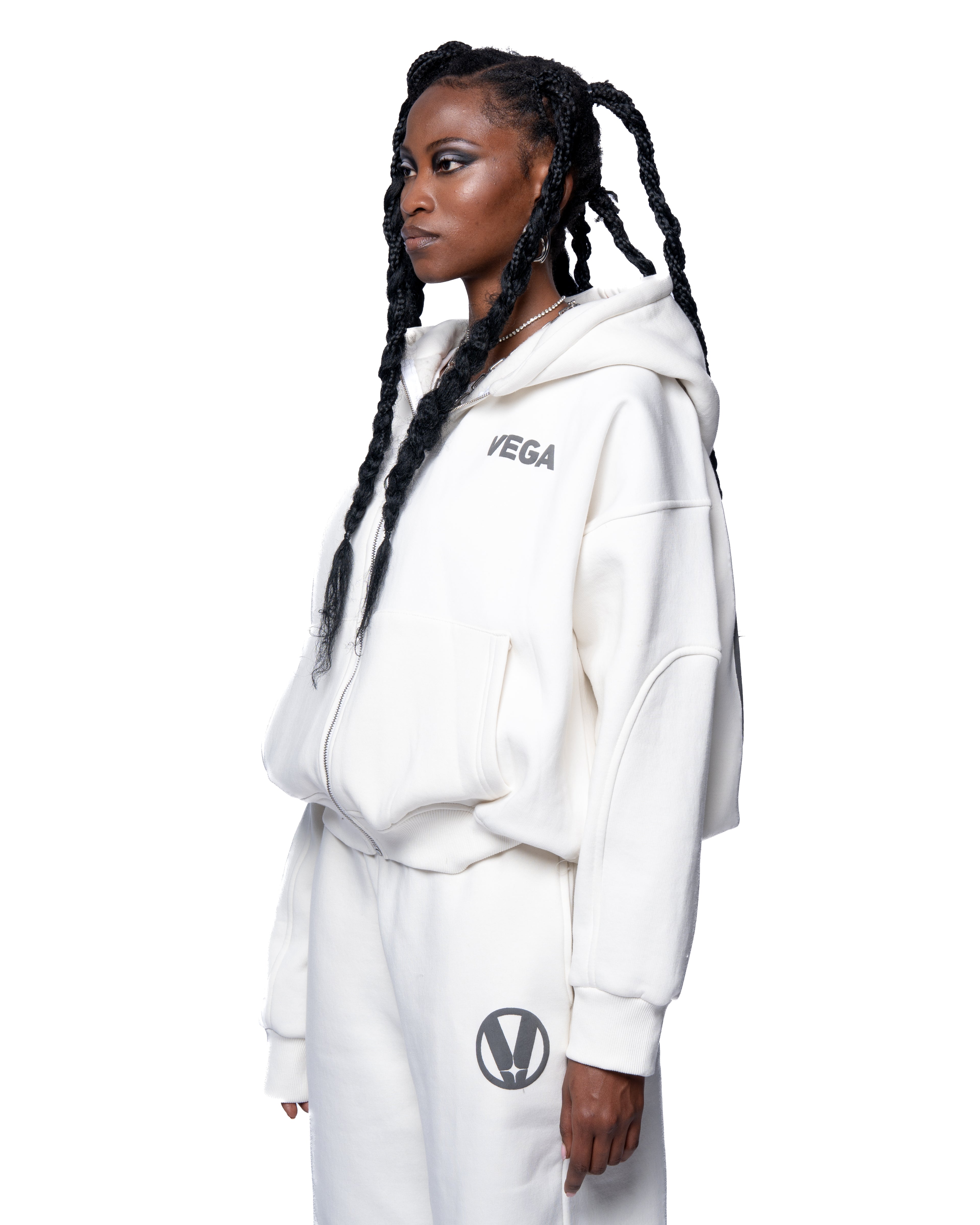 WHITE BASIC ZIP ZUP