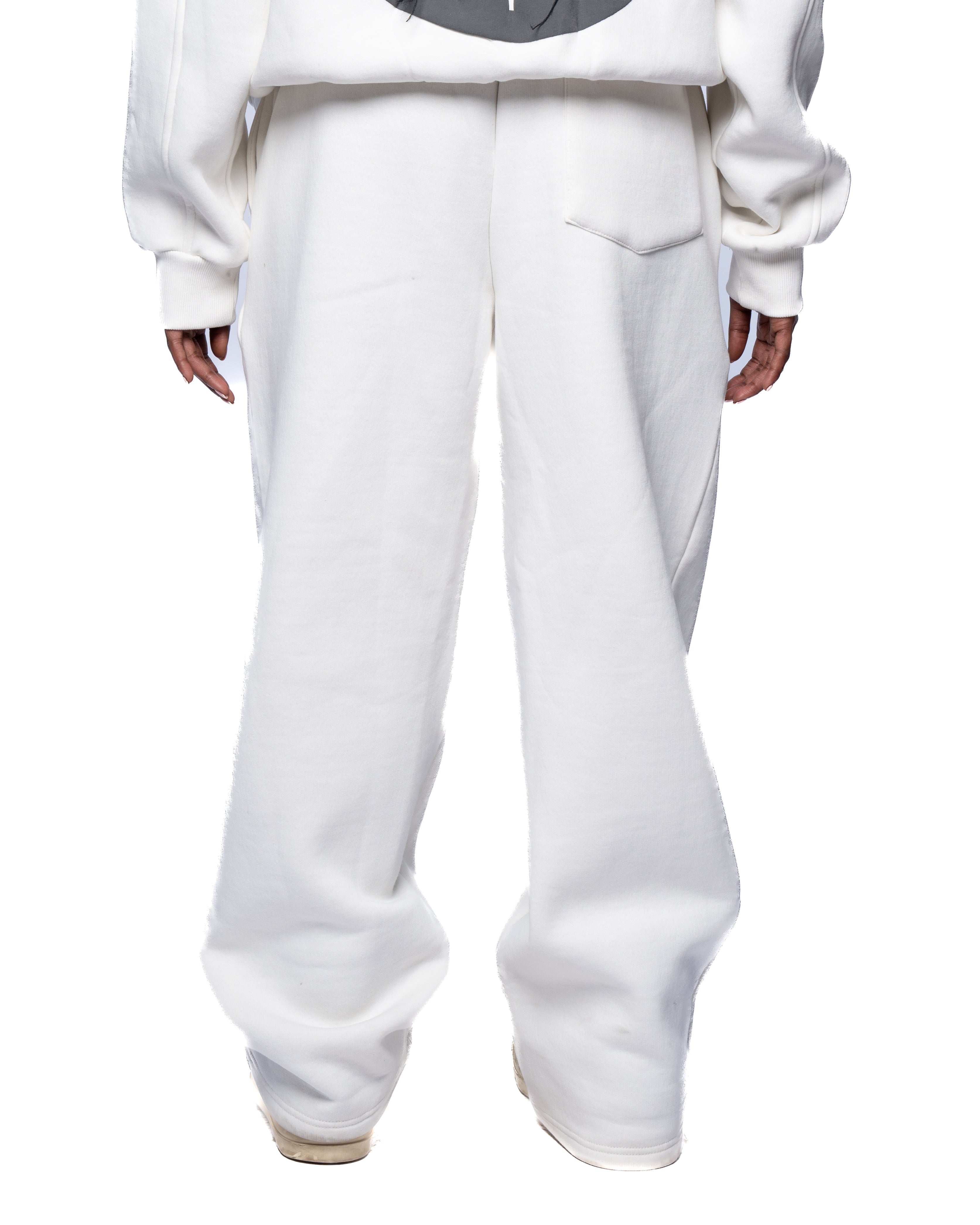 WHITE BASIC SWEATPANTS