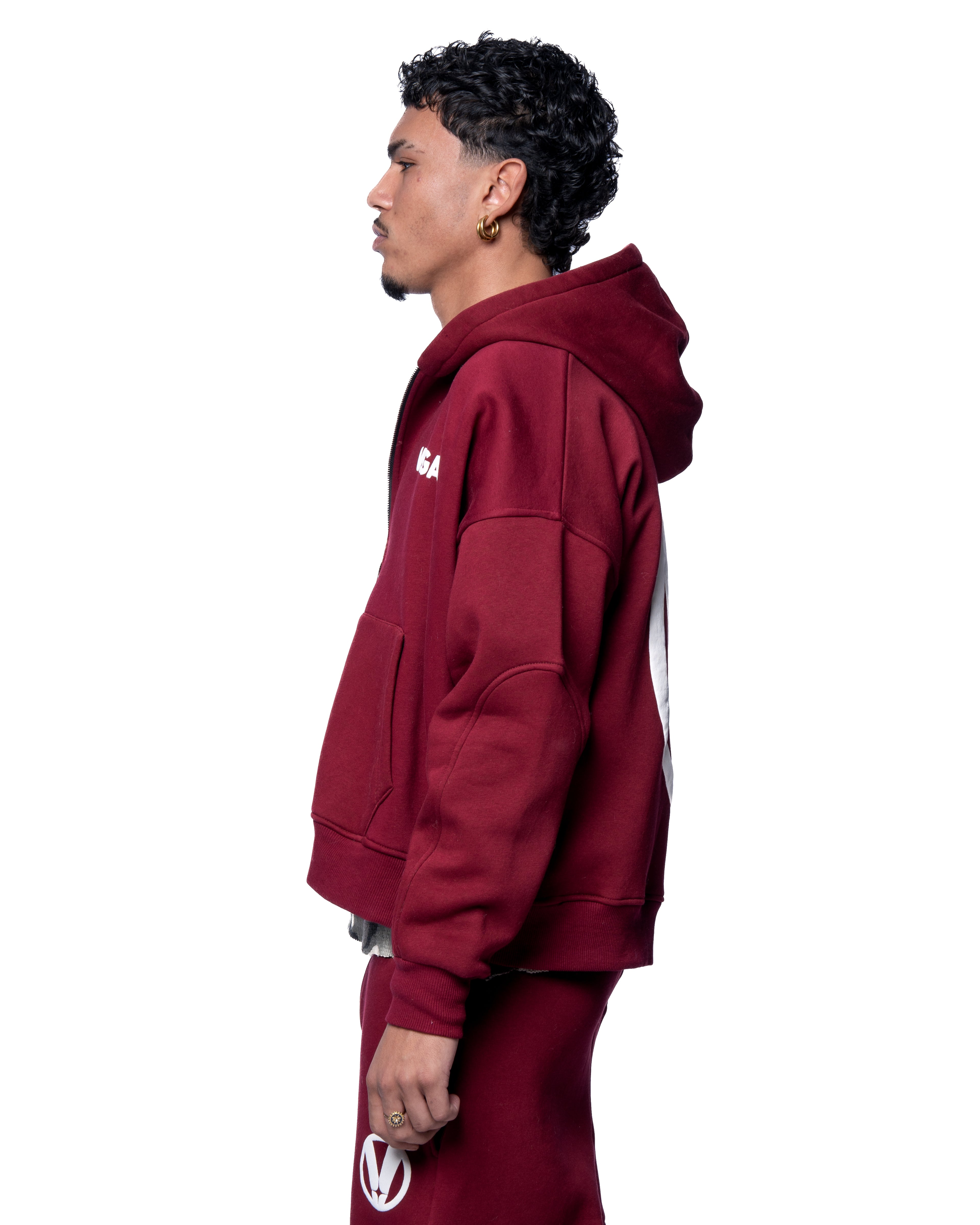 MAROON BASIC ZIP UP