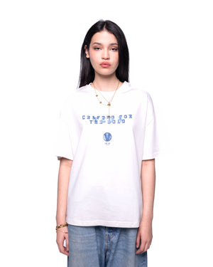 WHITE SLOGAN TEE