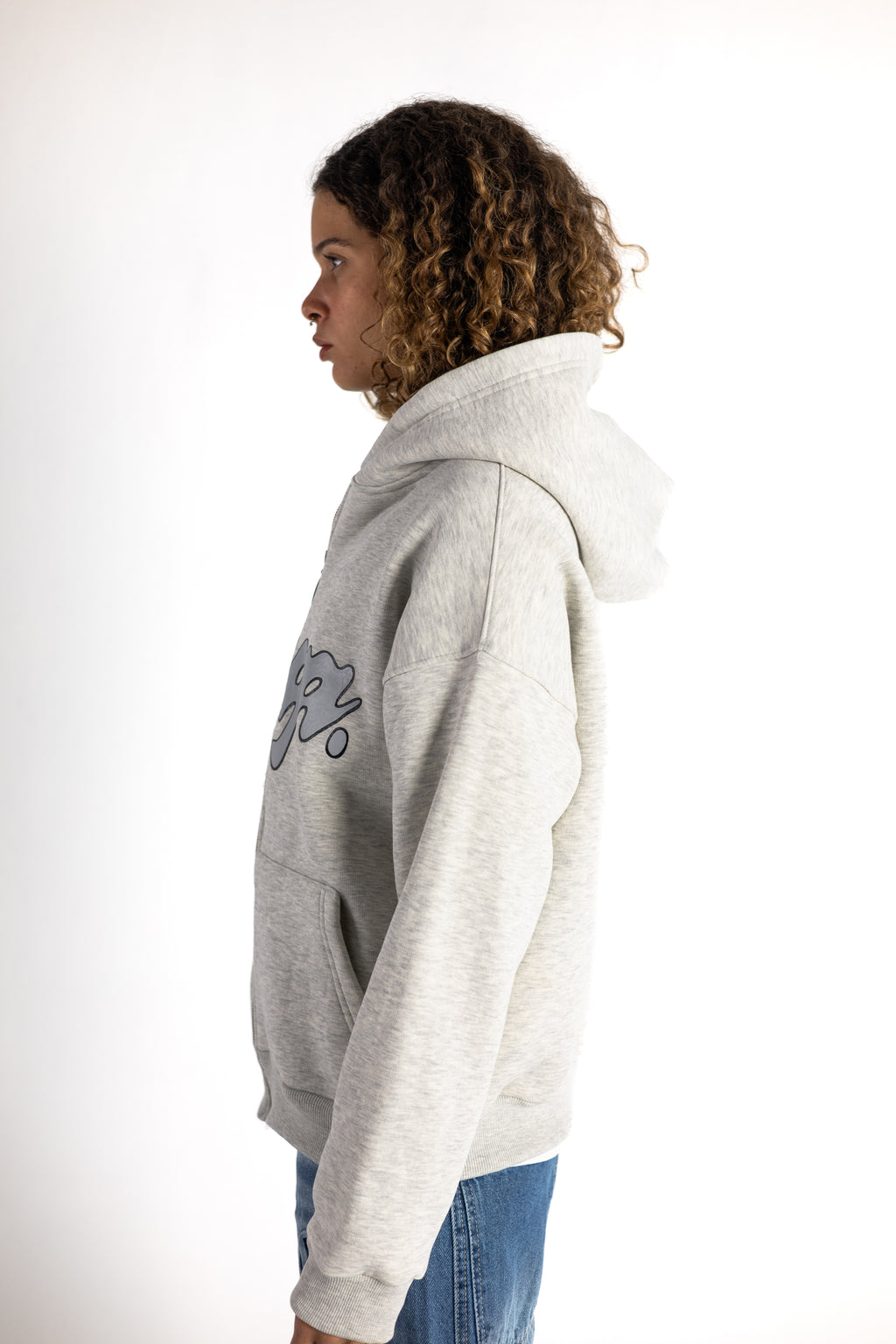 GREY FROST LOGO ZIP UP