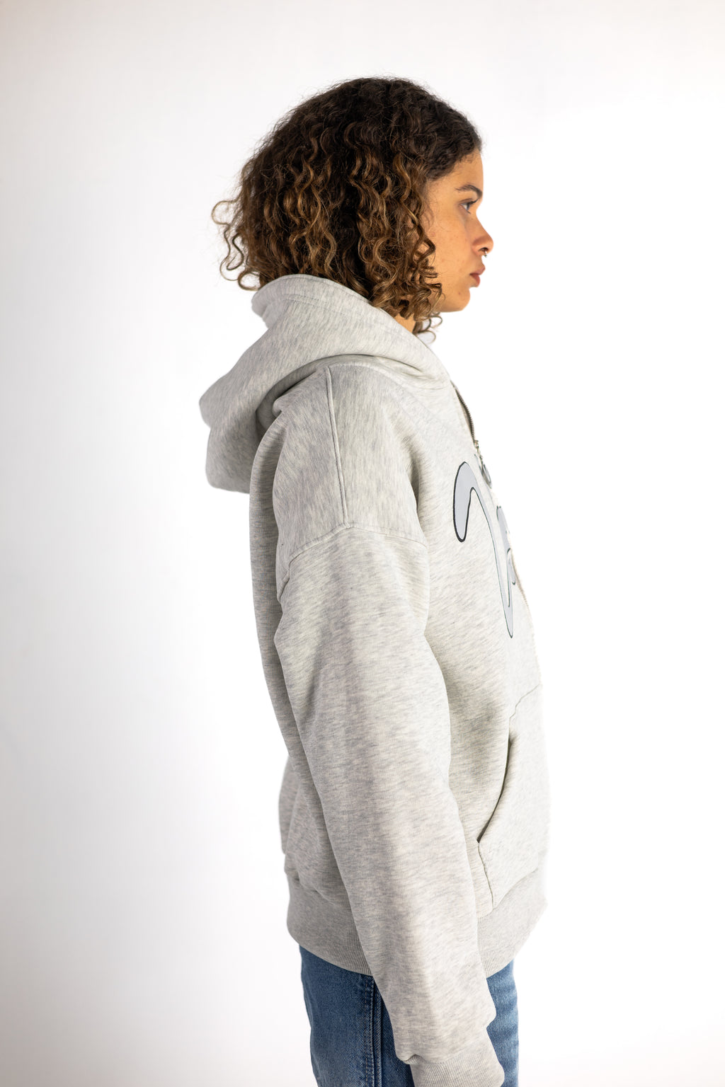 GREY FROST LOGO ZIP UP