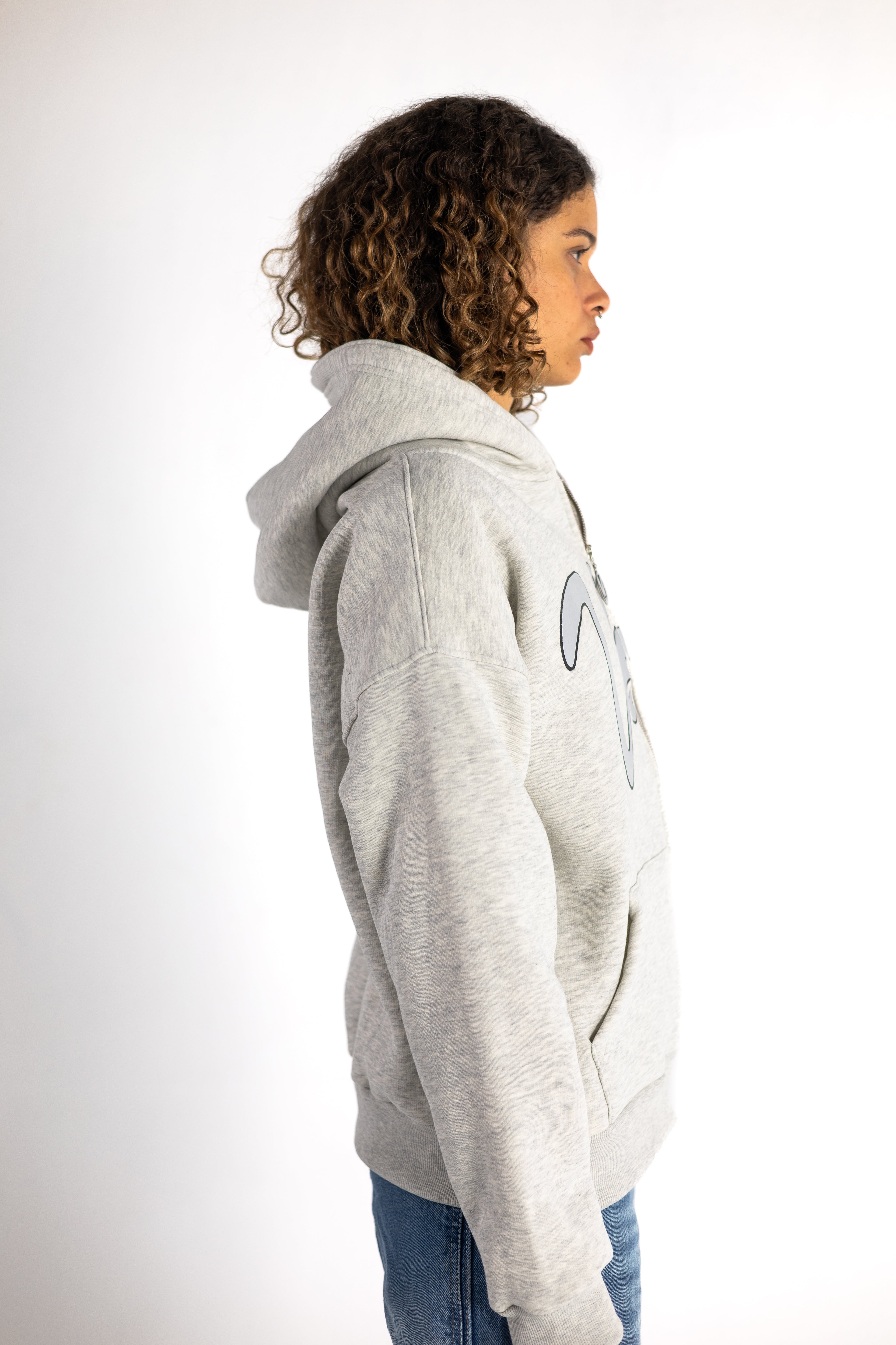 GREY FROST LOGO ZIP UP