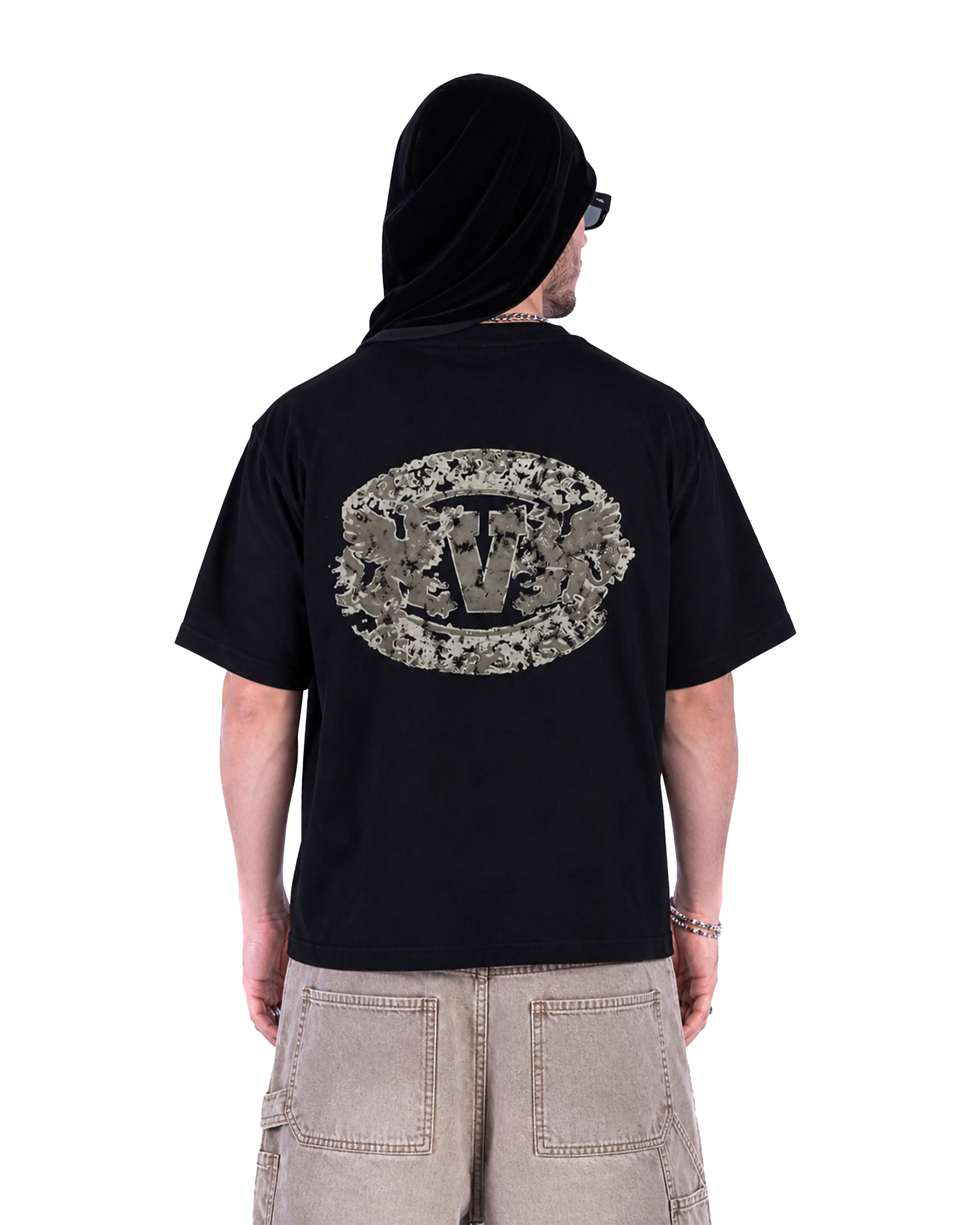 BLACK GHOST CREST T-SHIRT